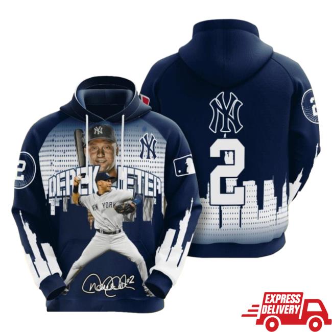 Baseball Player #2 New York Yankees Derek Jeter The Captain T-shirt 3D